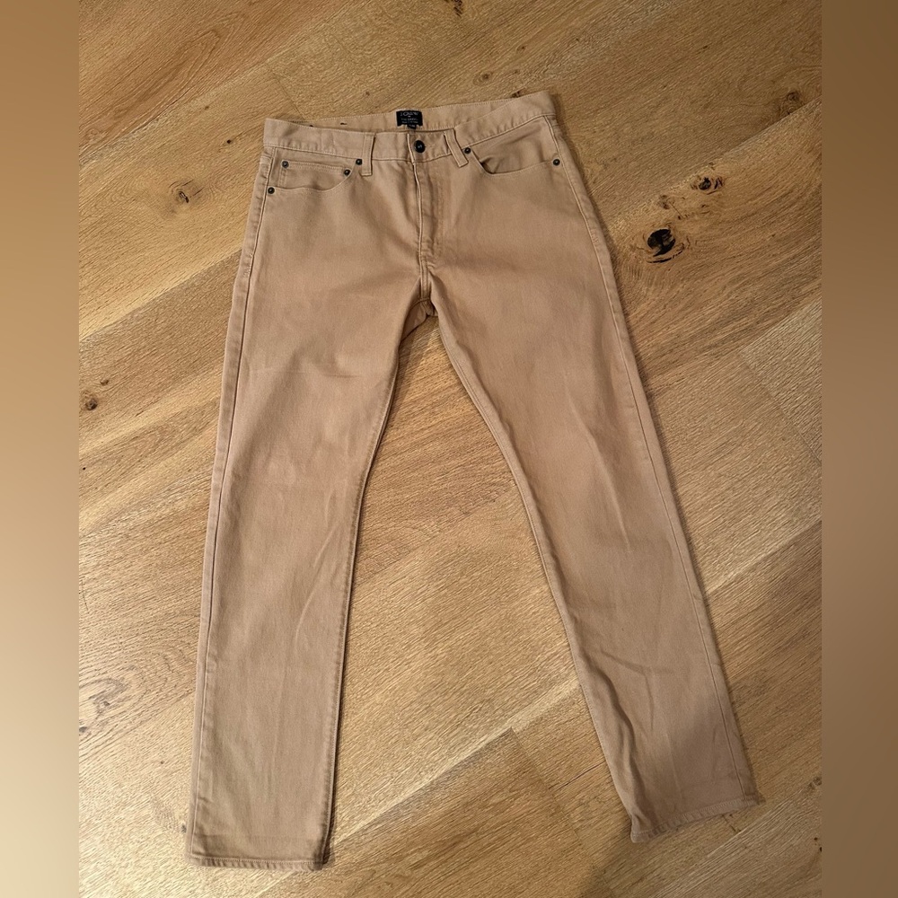 J. Crew The Driggs Men's Slim Fit Jeans in Tan